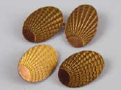 Appraisal: A pair of carat gold cufflinks with sunburst decoration one