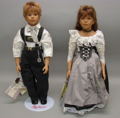 Appraisal: -Sigikid dolls-Tobias Fiona Eder Pair of vinyl cloth all original