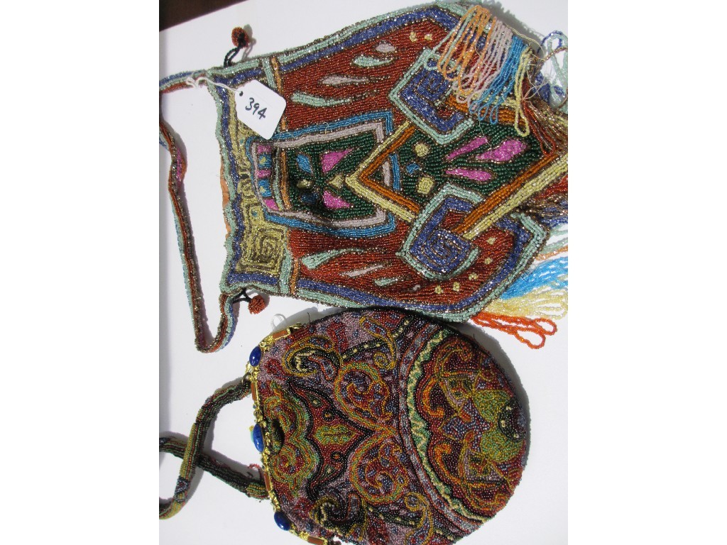 Appraisal: Lot comprising two beaded cocktail bags