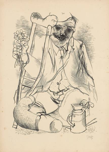 Appraisal: George Grosz German - The Hero D E Lithograph printed