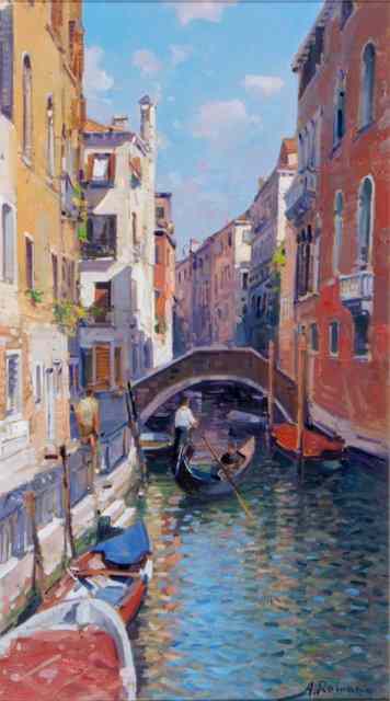 Appraisal: ARMANDO ROMANO b Towards the bridge Venice signed lower right