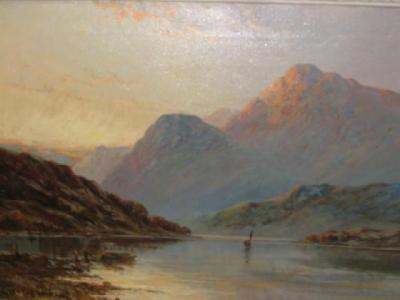 Appraisal: GRAHAM WILLIAMS th Century Loch Scene at Daybreak with Fishing