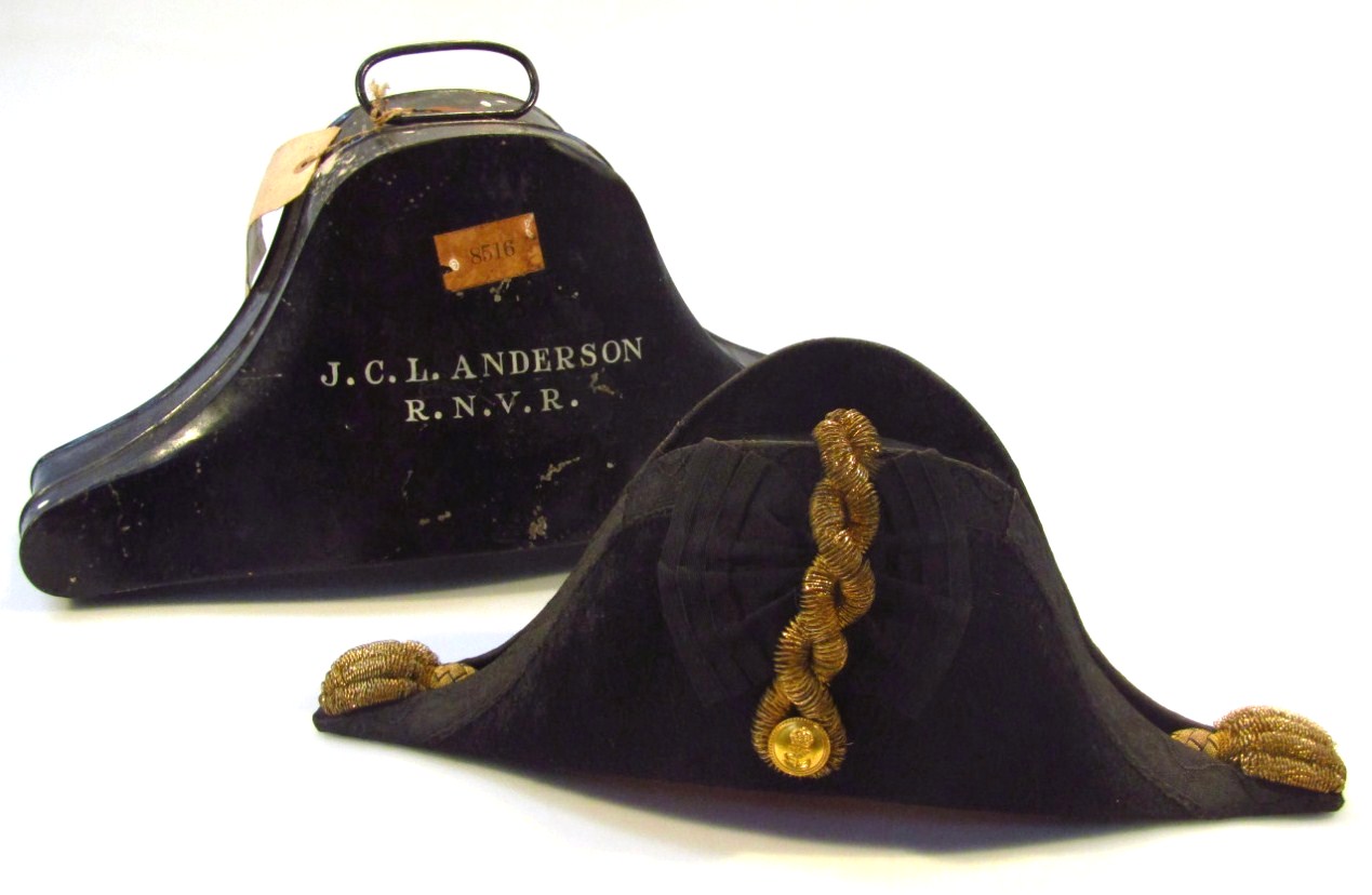 Appraisal: A thC bi-corn hat former property of Lord Hesketh with