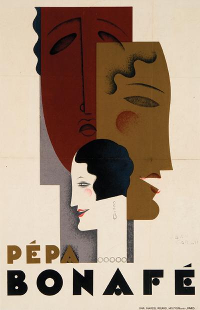 Appraisal: CARLU Jean - PEPA BONAFE lithograph in colours printed by