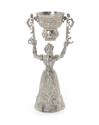 Appraisal: A late- th century German silver historismus wager cup bearing