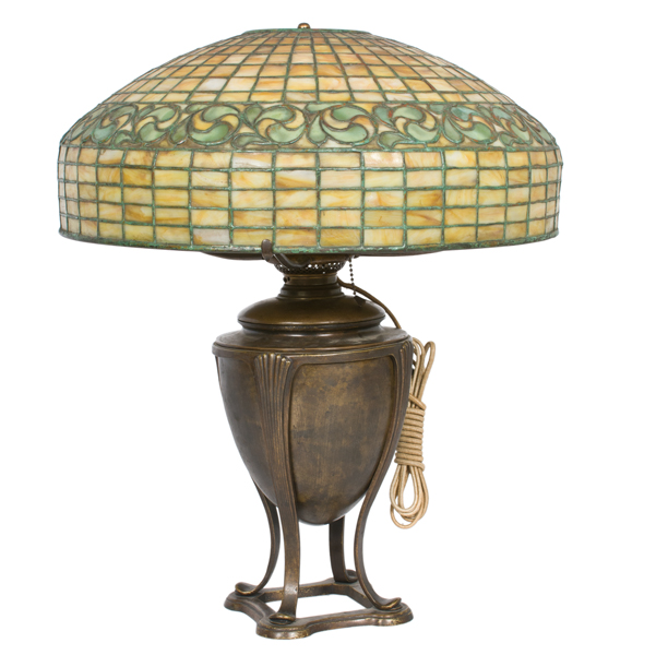 Appraisal: American early th century A Tiffany Studios table lamp converted