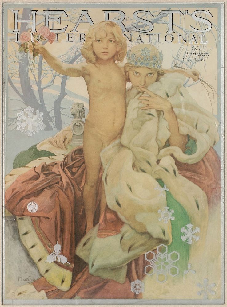 Appraisal: ALPHONSE MUCHA COVER ILLUSTRATION FOR HEARST'S MAGAZINE Alphonse Maria Mucha