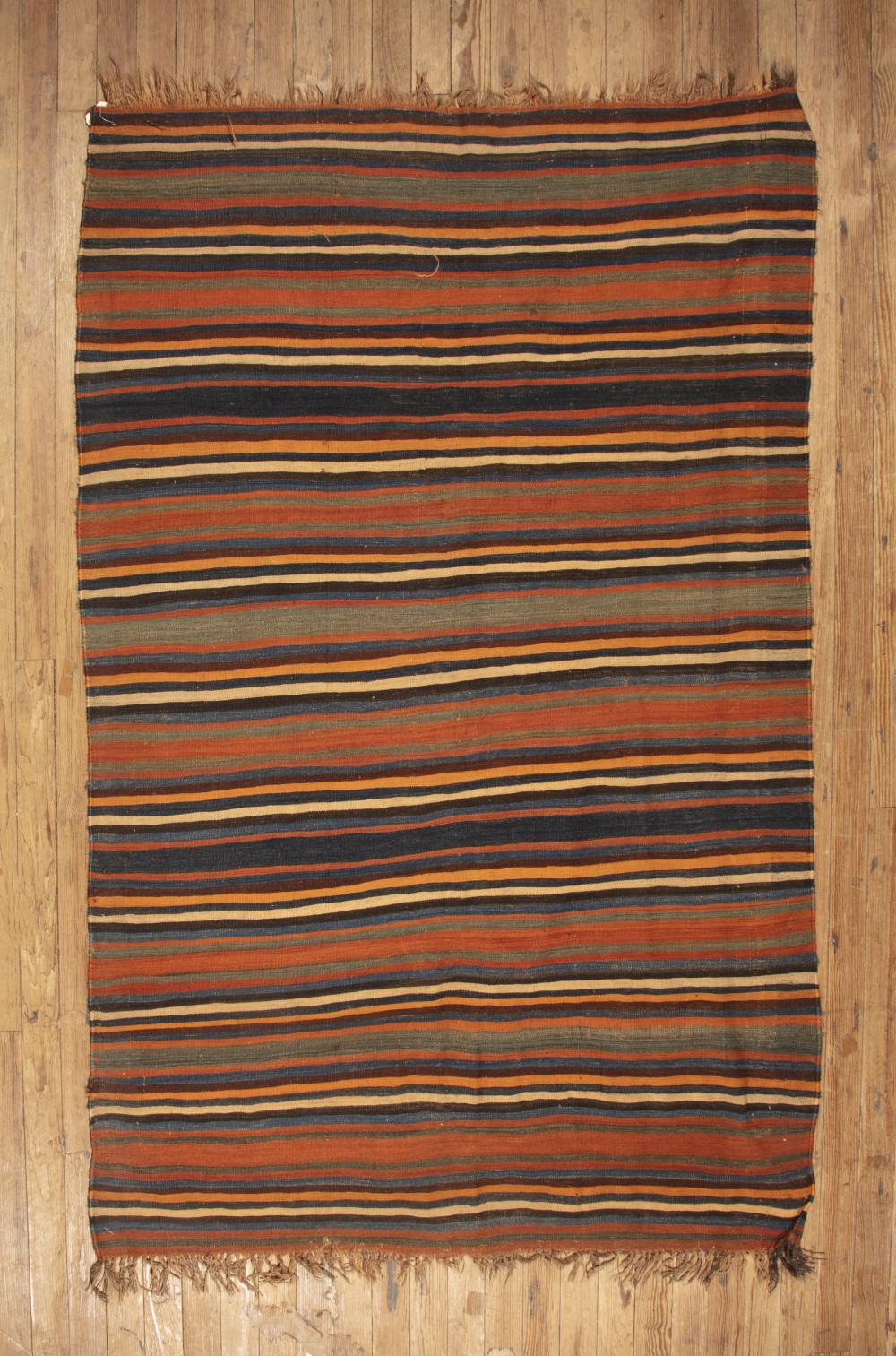 Appraisal: Kilim Carpet alternating color bands ft in x ft in