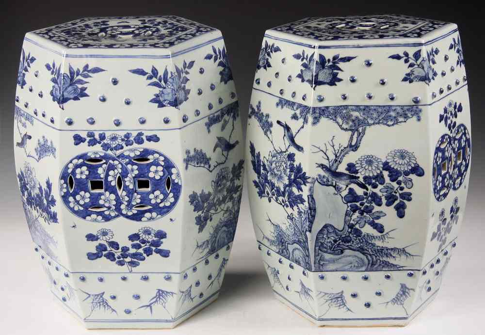 Appraisal: PAIR OF CHINESE GARDEN SEATS - Exceptional Matched Pair of