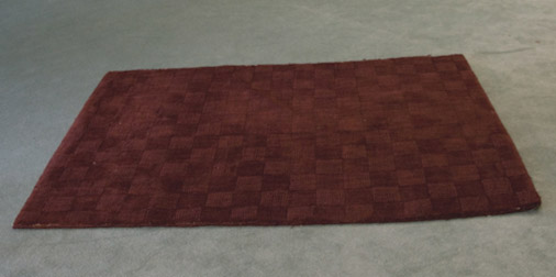 Appraisal: Contemporary Burgundy Block Rug ' x '