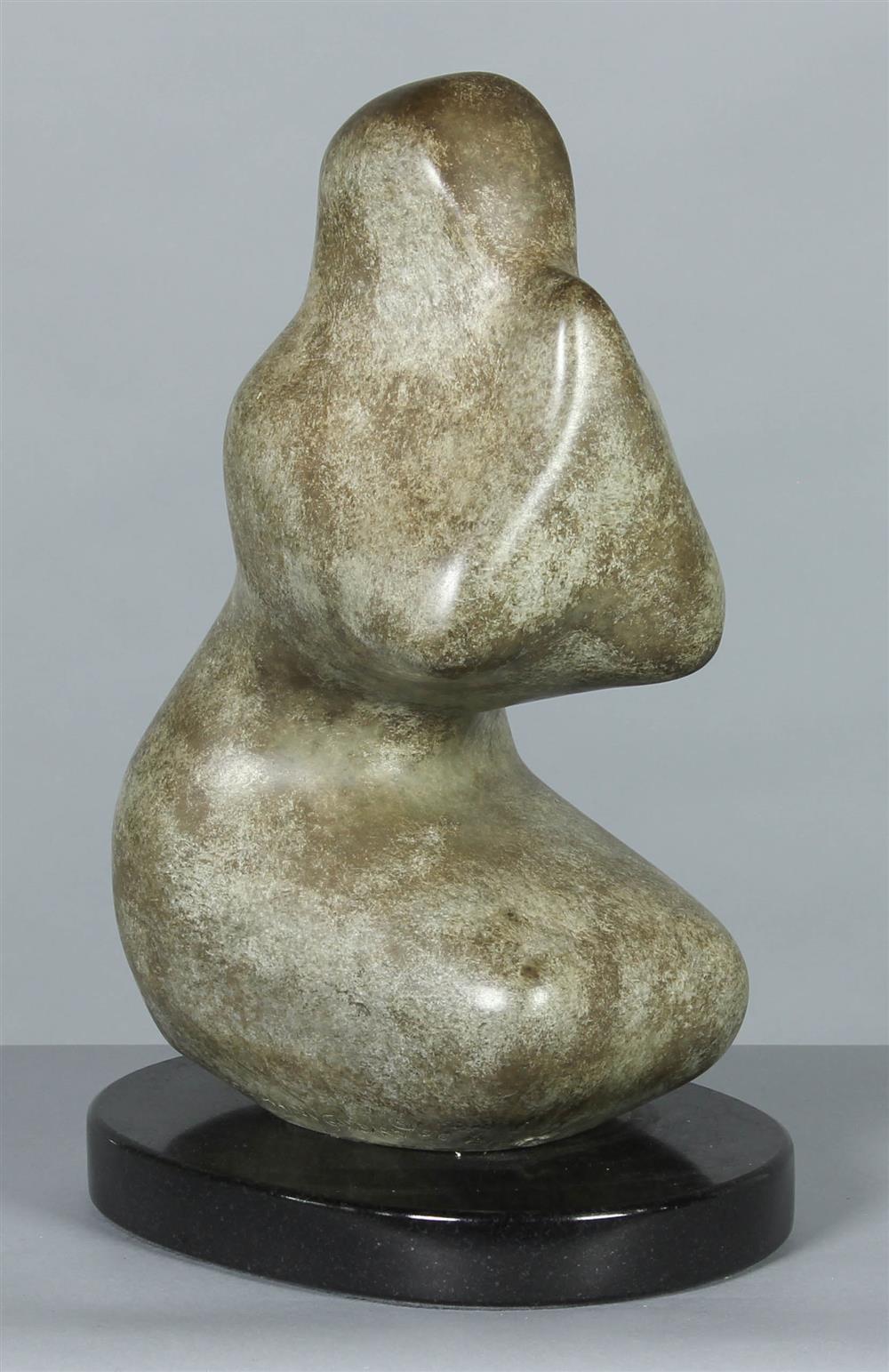 Appraisal: RETHA WALDEN GAMBARO NATIVE AMERICAN CREEK - PATINATED BRONZE SCULPTURE