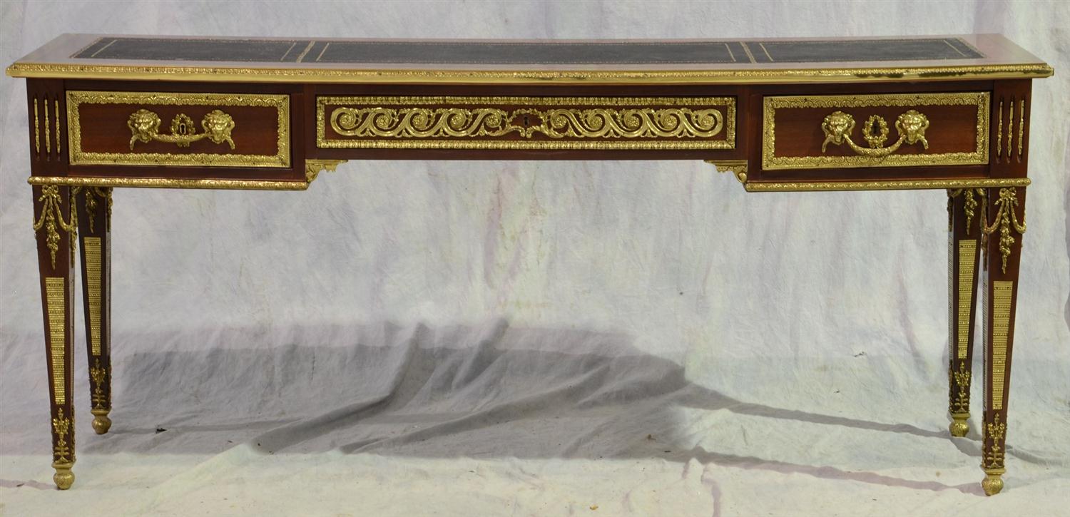 Appraisal: Louis XVI Style Gilt Metal Mounted Mahogany Console Table Inlaid