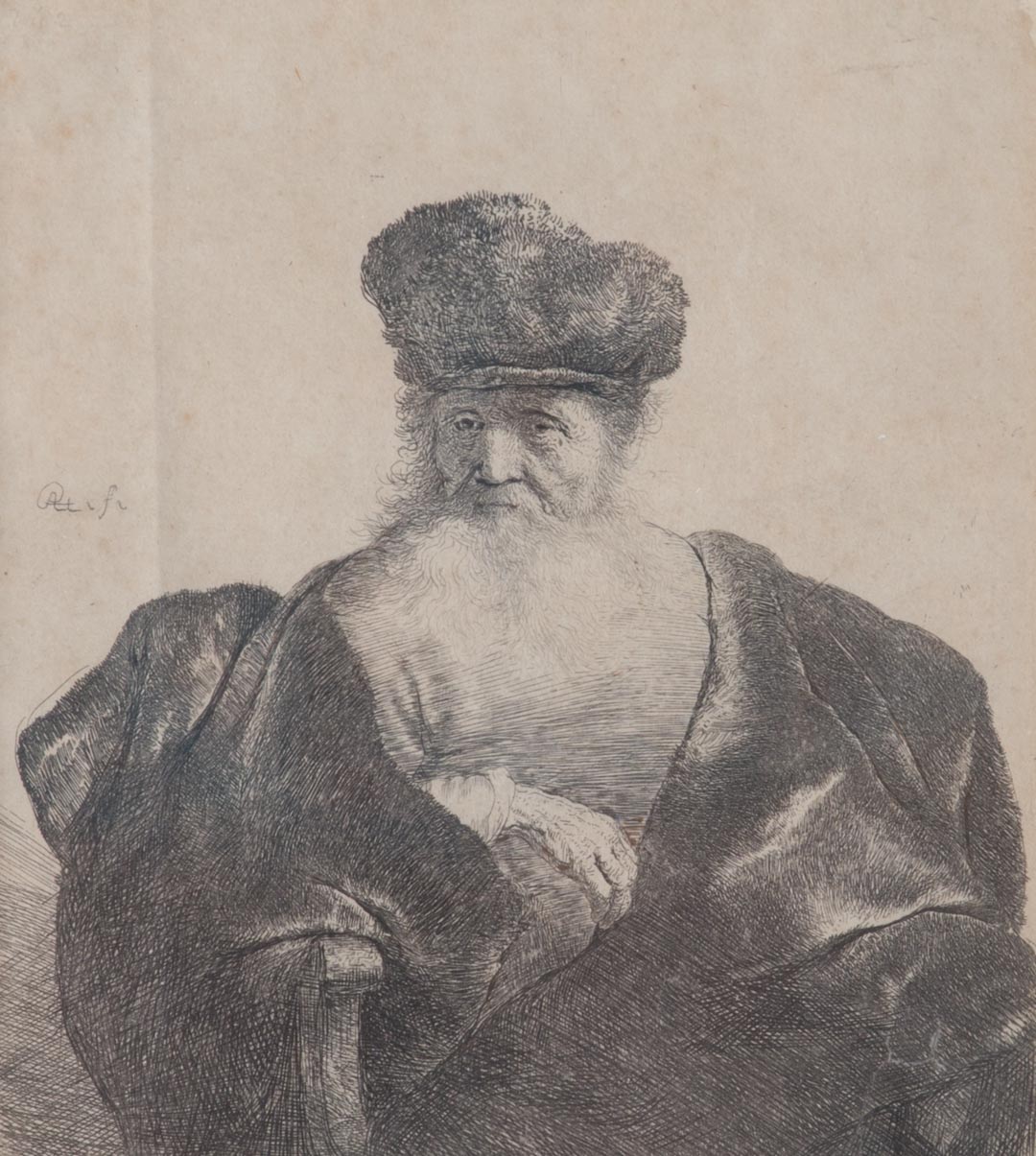 Appraisal: Rembrandt Van Rijn Old Man with Beard etching Dutch -