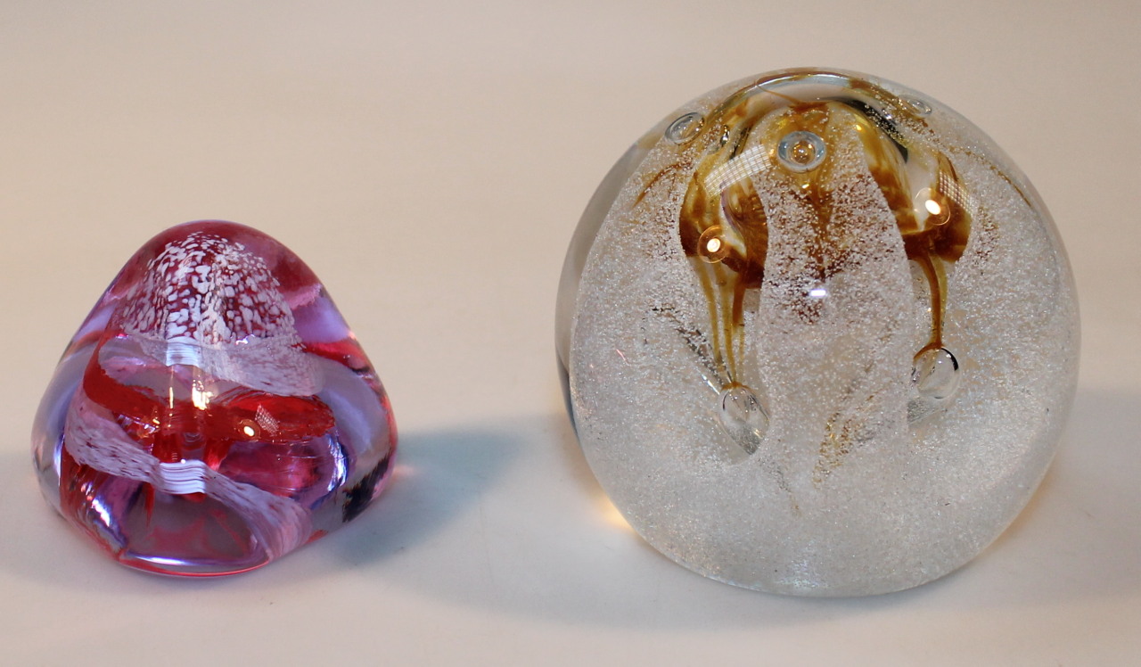 Appraisal: thC Caithness paperweights Congratulations by W Soton cm high and