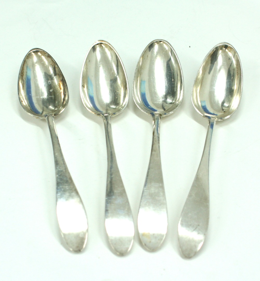 Appraisal: A set of three German silver tablespoons second half th