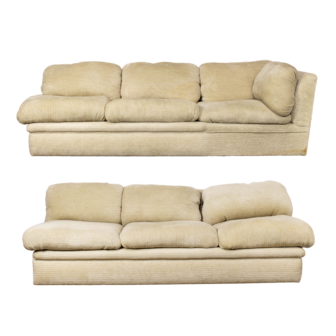 Appraisal: J ROBERT SECTIONAL SOFA J Robert Sectional Sofa in two