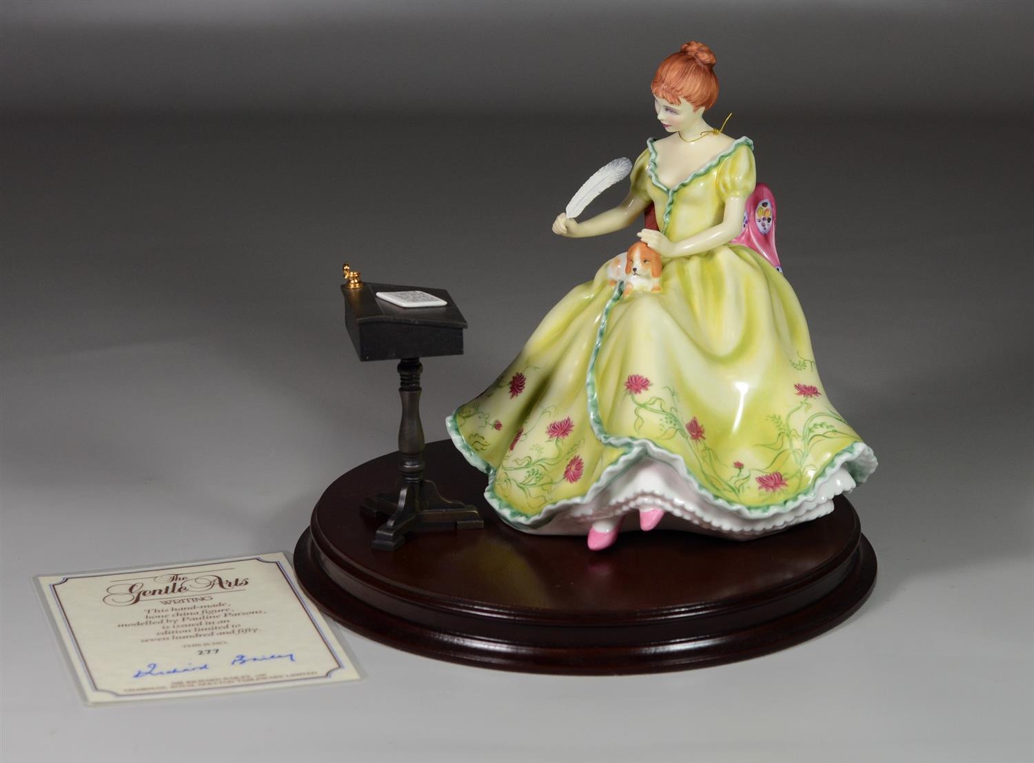 Appraisal: Royal Doulton Writing bone china figurine The Gentle Arts series