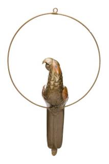 Appraisal: Attrib Sergio Bustamante Hanging Parrot Sculpture Attributed to Sergio Bustamante