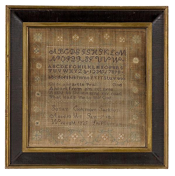 Appraisal: MAINE SAMPLER OF SUSAN COLEMORE JACKSON Phipsburg now Phippsburg Maine