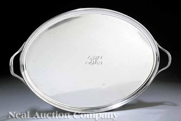 Appraisal: A Tiffany Company Sterling Silver Serving Tray c - pattern