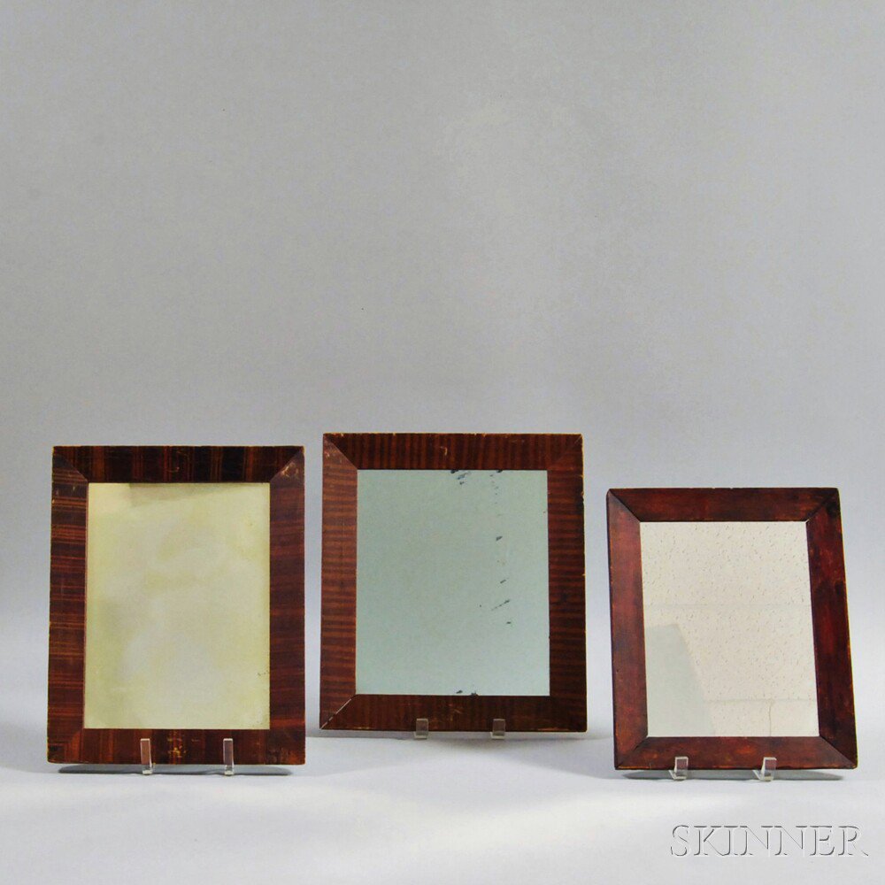 Appraisal: Two Grain-painted Mirrors America th century with original glass and