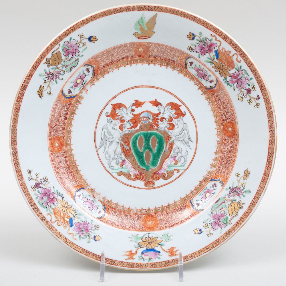 Appraisal: Chinese Export Dinner Plate Decorated with the Armorial of the