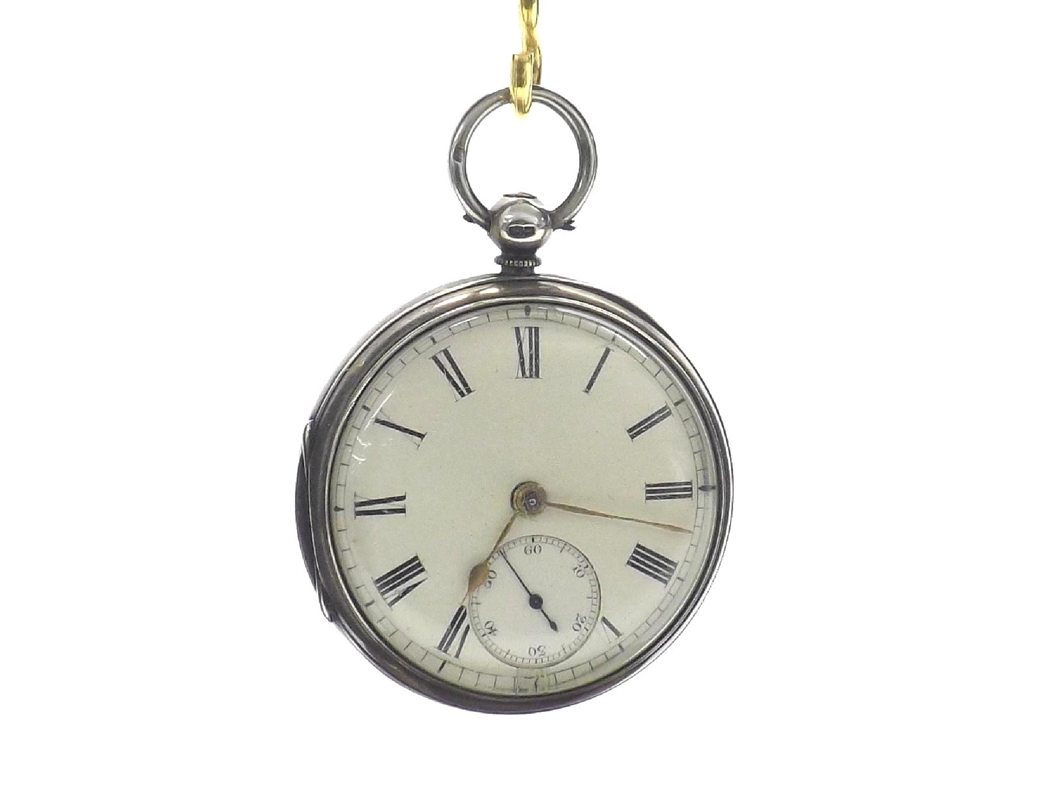 Appraisal: Small silver fusee lever pocket watch London signed John Bennett