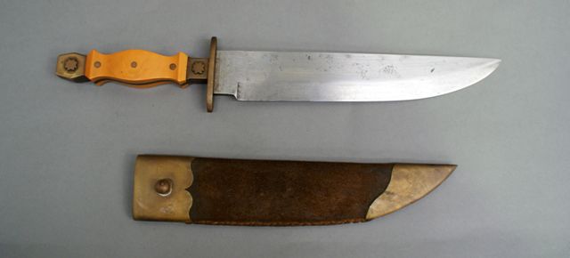 Appraisal: A Large Bowie knife inch blade inch with wide composition