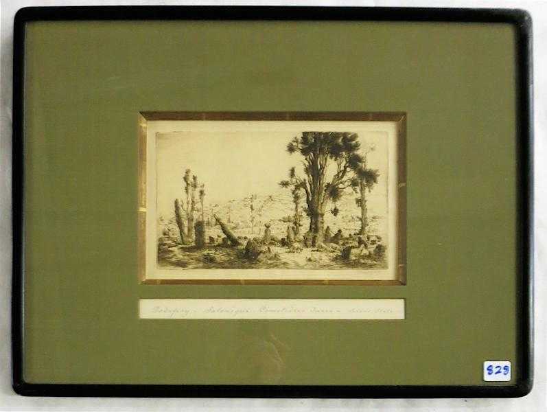 Appraisal: LOUIS GODEFROY II ETCHING French th century Salonique Cimetieres Jures