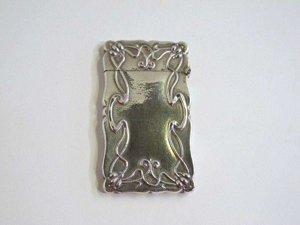 Appraisal: A silver card case Birmingham