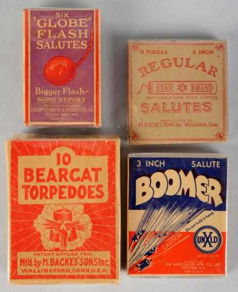 Appraisal: Lot of Firecracker Packs Includes Bearcat Torpedoes -pack Unexcelled Boomer