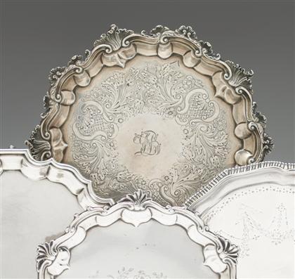 Appraisal: George III sterling silver salverthomas woodhouse london