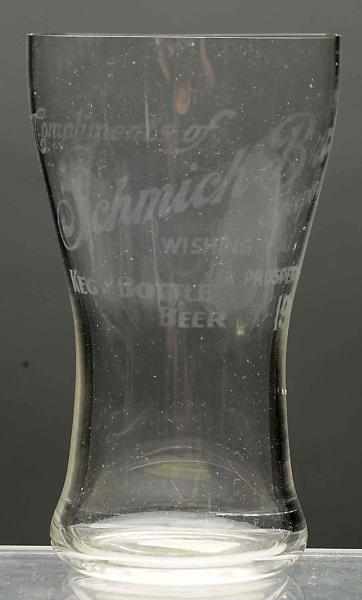 Appraisal: Schmich Bros Acid-Etched Beer Hour Glass Freeport IL Wishing you