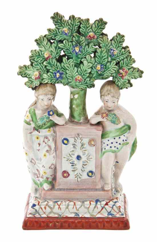 Appraisal: A Staffordshire Bocage Group depicting a gentleman and lady standing