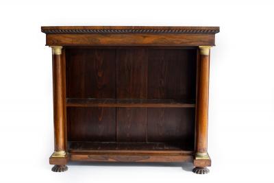 Appraisal: A Victorian rosewood bookcase the shelves flanked by plain columns