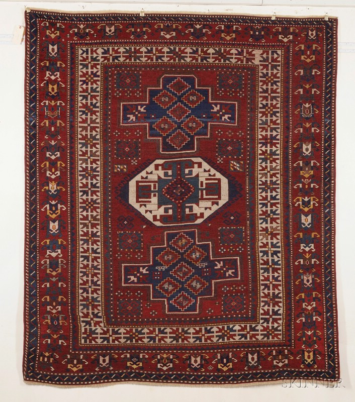 Appraisal: Kazak Rug Southwest Caucasus last quarter th century even wear