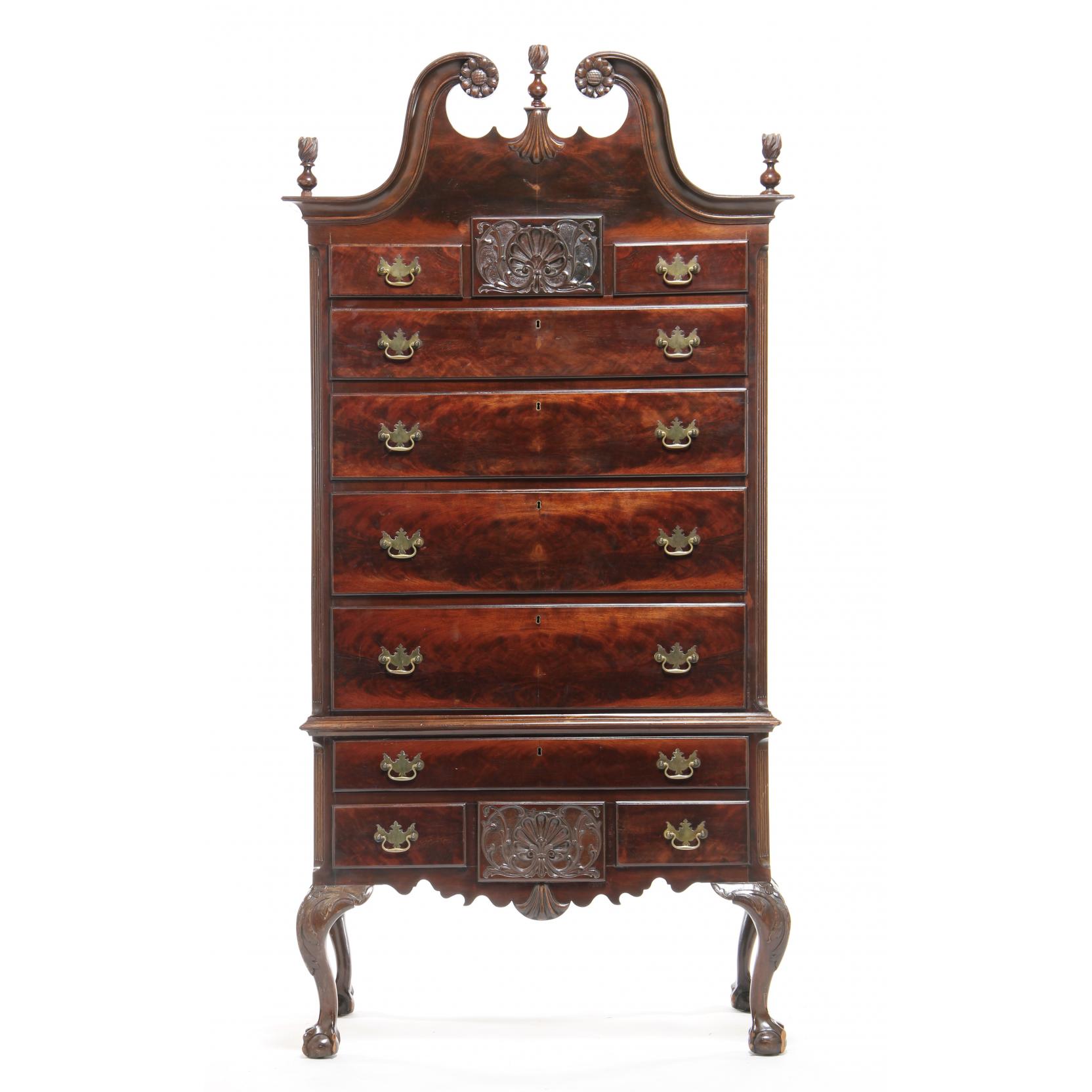 Appraisal: American Chippendale Style Highboy in the Philadelphia Rococo manner th