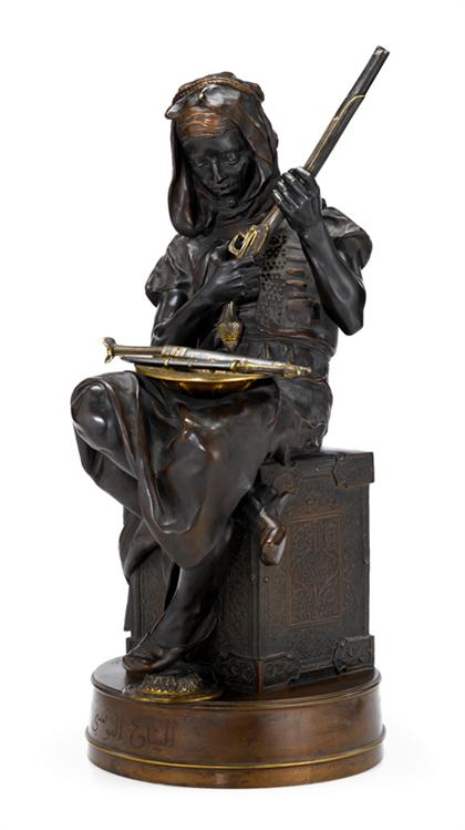 Appraisal: mile-Edmond Peynot French - the tunisian merchant Bronze dark and