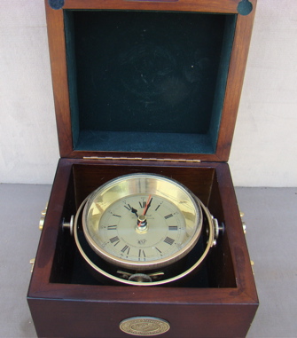 Appraisal: TWO CASED CHRONOMETERS th Century Modern cased chronometer marked John