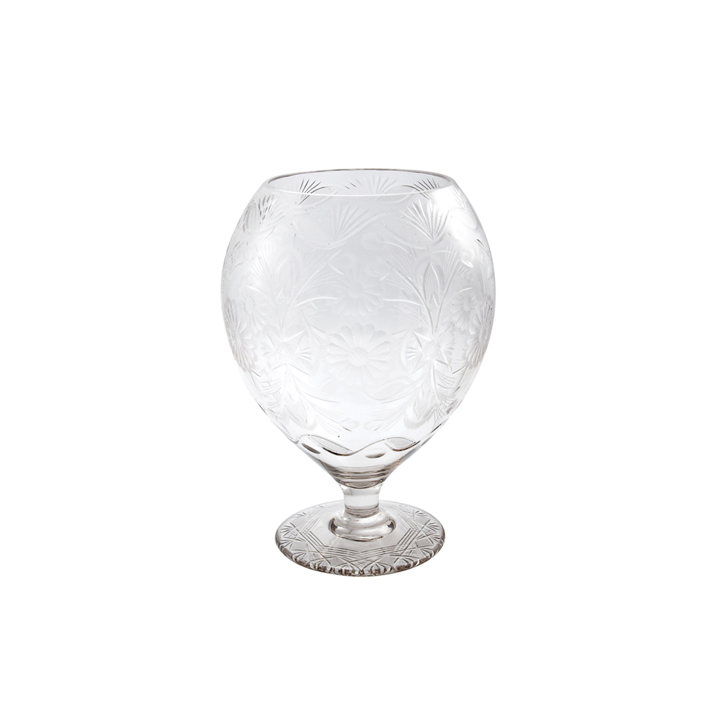 Appraisal: Colorless Cut Glass Vase Height inches