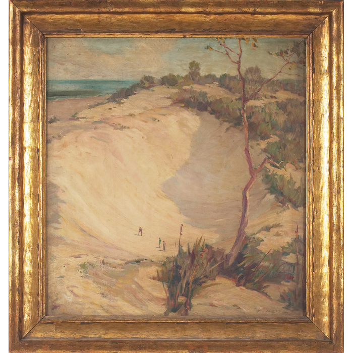 Appraisal: Frank Reisz American th century ''Dunes '' c oil on