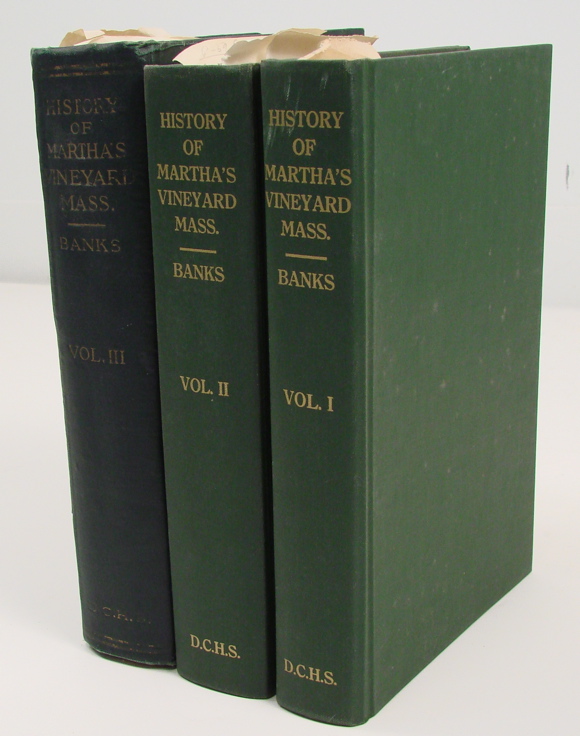 Appraisal: MARTHA'S VINEYARD Banks Charles Edward The History of Martha's Vineyard