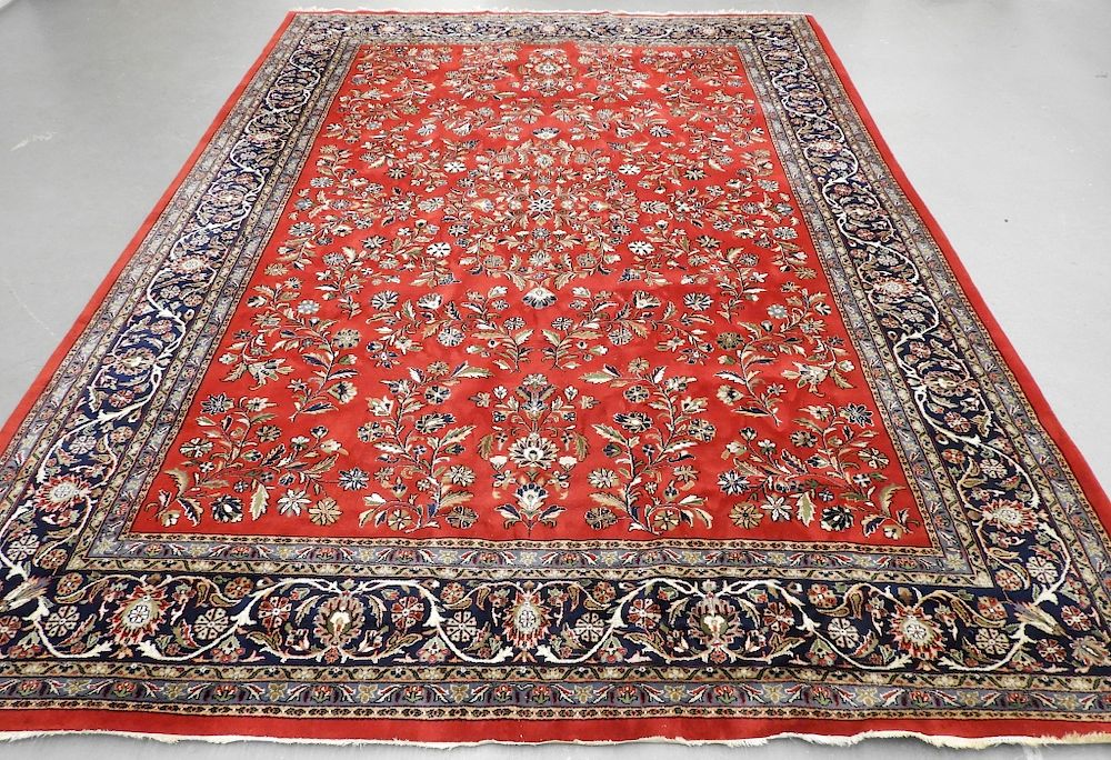 Appraisal: LG Persian Floral Room Size Carpet Rug Persia th Century