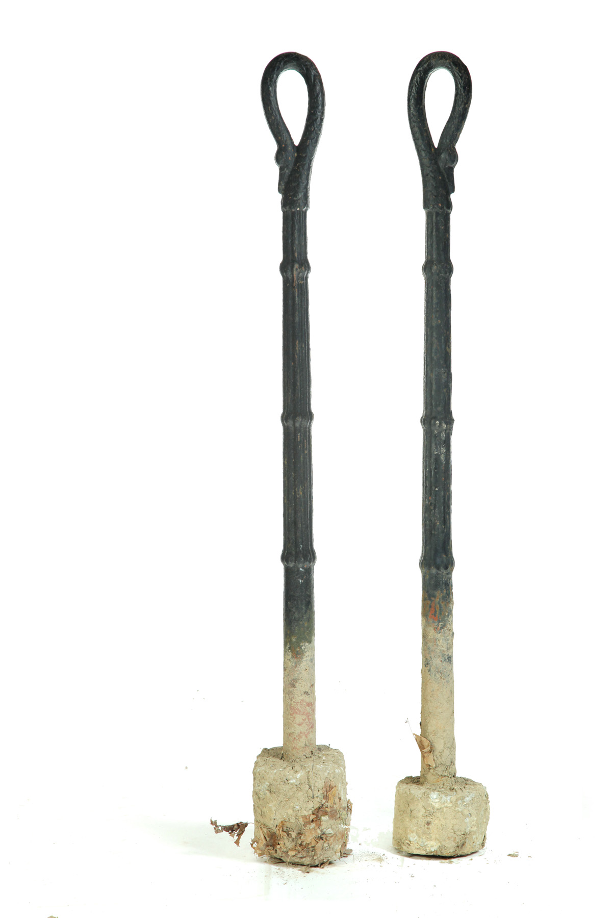 Appraisal: PAIR OF CAST IRON HITCHING POSTS American th quarter- th