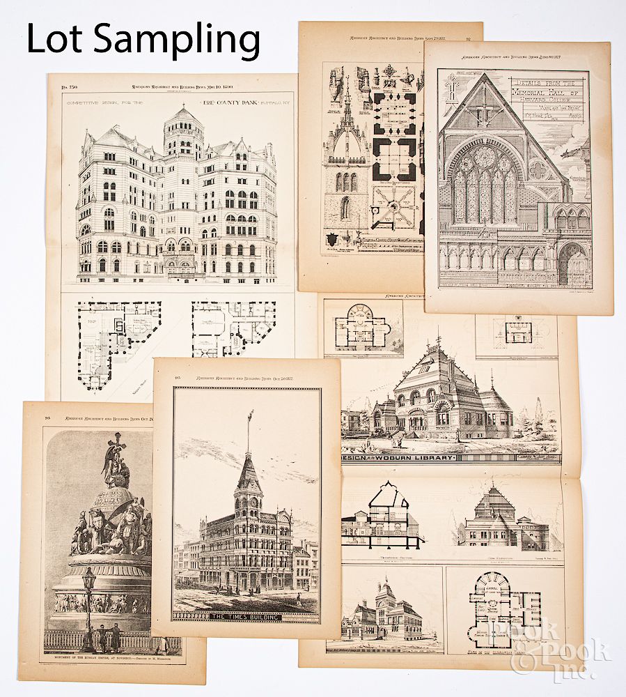 Appraisal: Approximately architectural prints Exclusive on Bidsquare Approximately architectural prints from