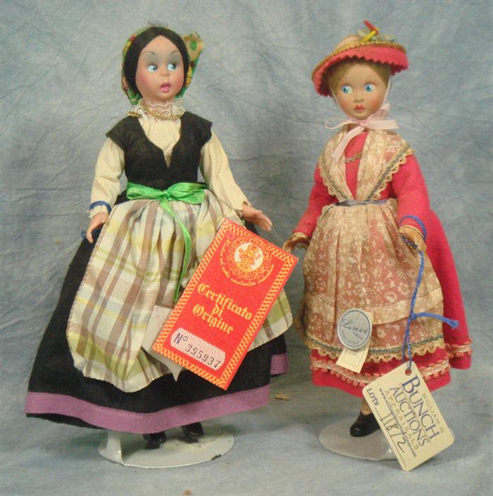 Appraisal: Two Lenci Dolls inches tall plastic dolls all original still