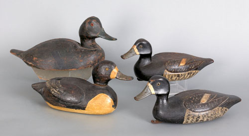 Appraisal: Four Canadian duck decoys mid th c to include a