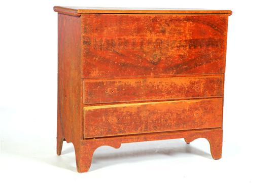 Appraisal: DECORATED MULE CHEST Probably New England early th century pine