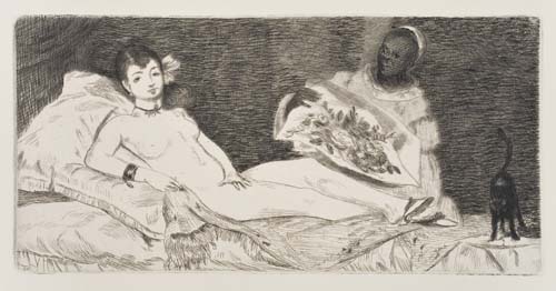 Appraisal: DOUARD MANET Olympia Etching printed in black on cream wove