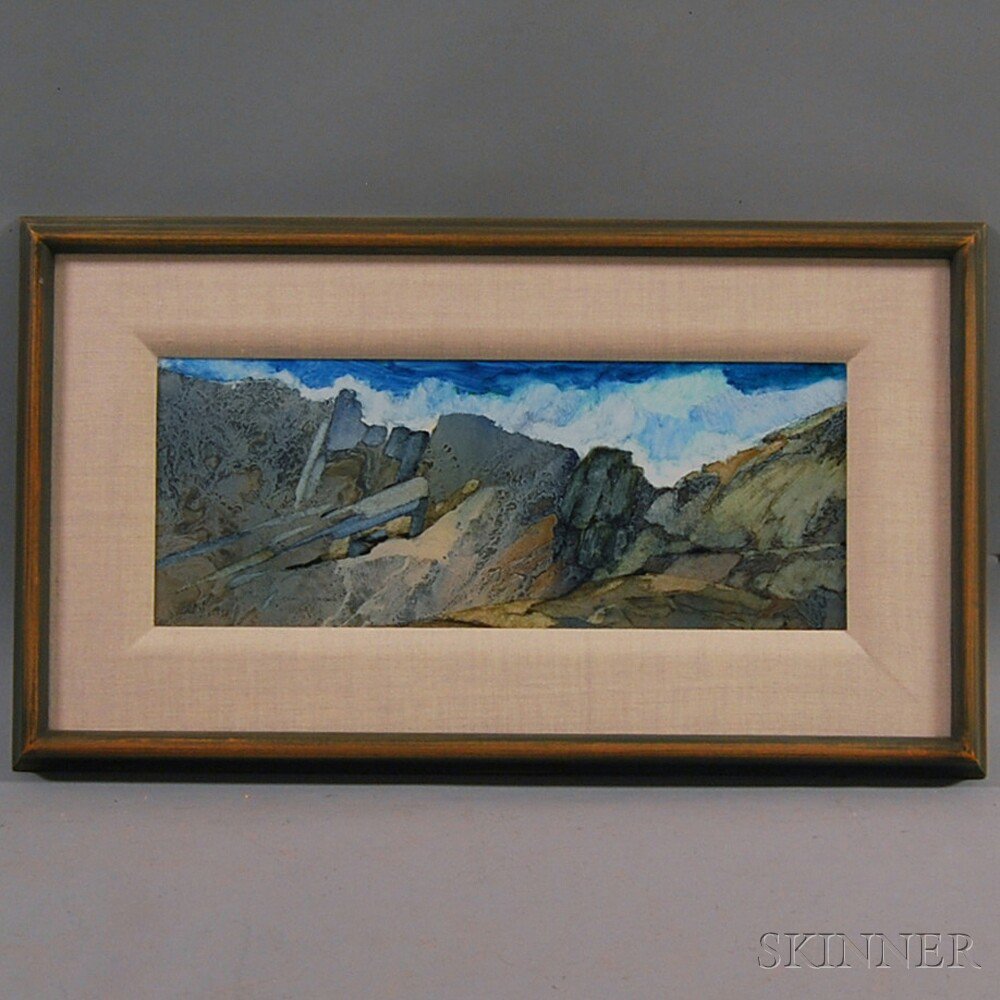 Appraisal: Charles Goodhue American - Rock Textures Unsigned Oil on Masonite